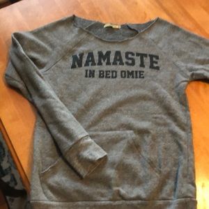 Cut off sweat shirt Namaste in Bed Omie